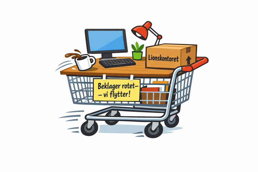 Lionskontoret er på flyttefot